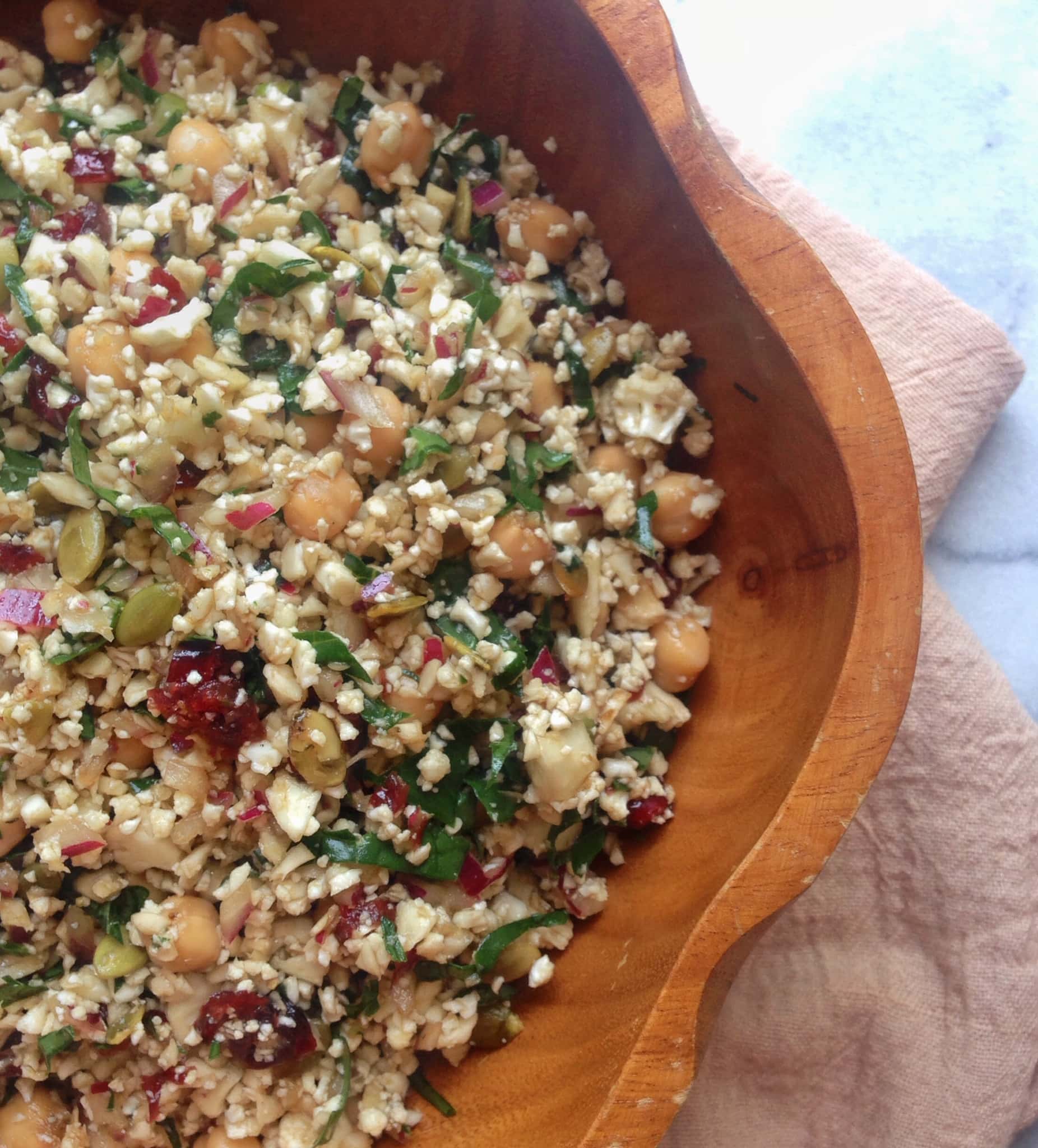Cauliflower Cranberry Superfood Salad | The Nutrition Adventure