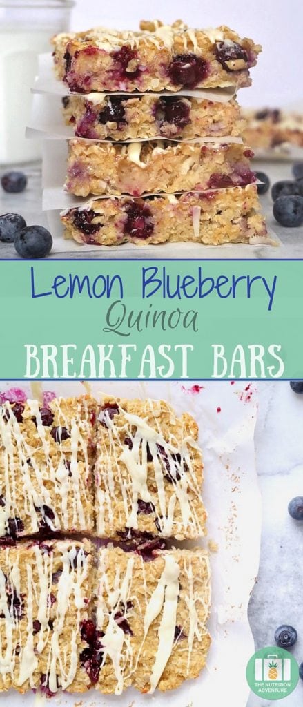 Lemon Blueberry Quinoa Breakfast Bars