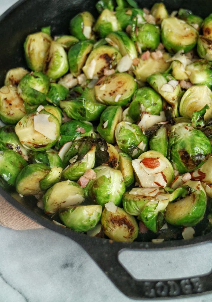 Brussels Sprouts with Pancetta & Parmesan | The Nutrition Adventure 