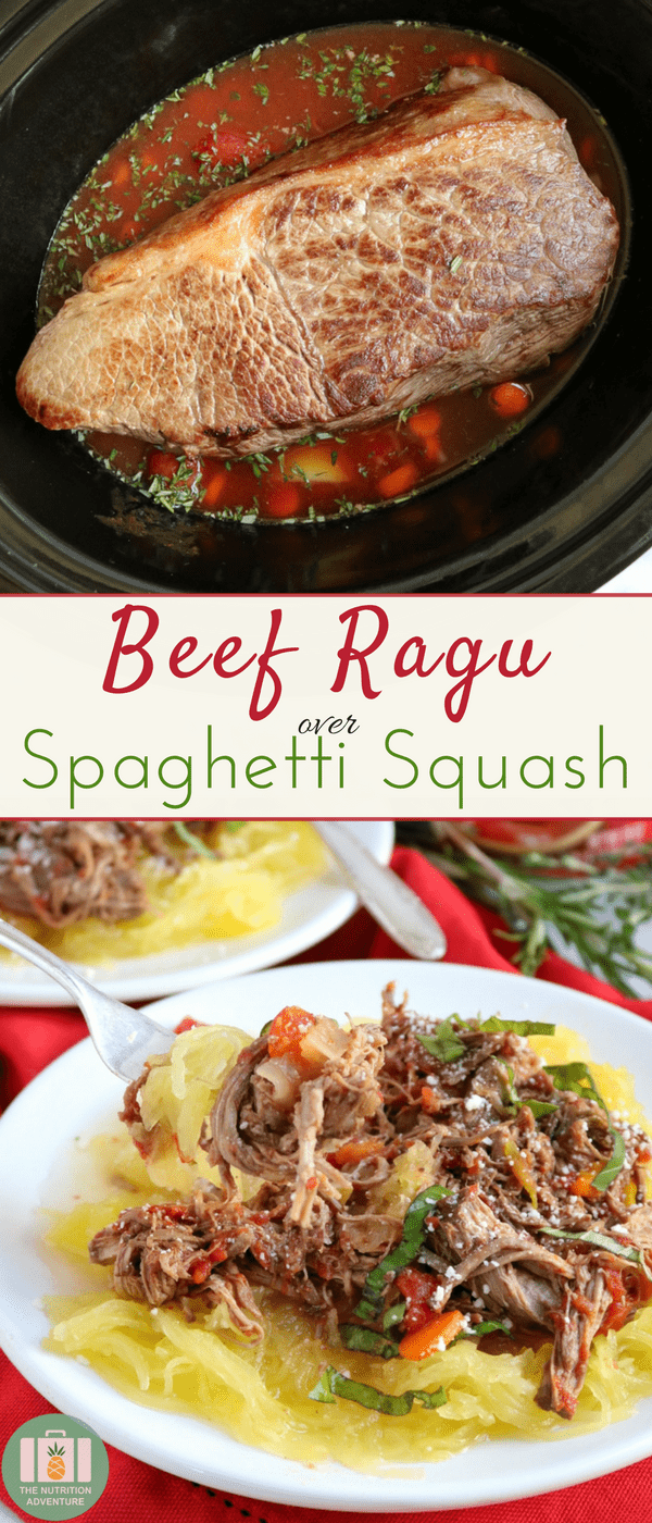 Beef Ragu over Spaghetti Squash | The Nutrition Adventure 