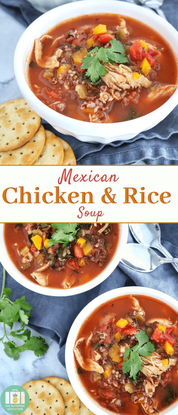 Mexican Chicken & Rice Soup | The Nutrition Adventure