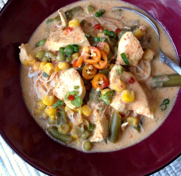 Thai Curry Chicken & Veggie Soup | The Nutrition Adventure