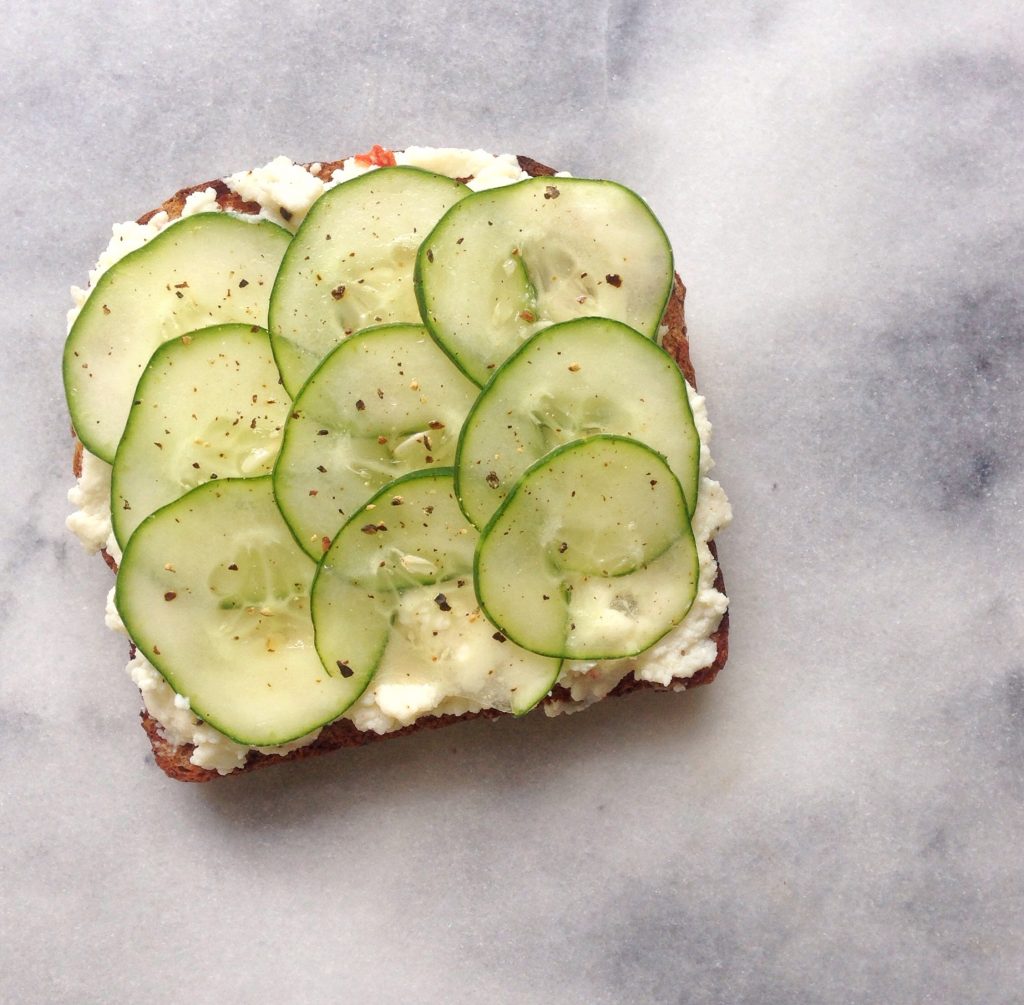 Cucumber Tartine | Meals for One | The Nutrition Adventure