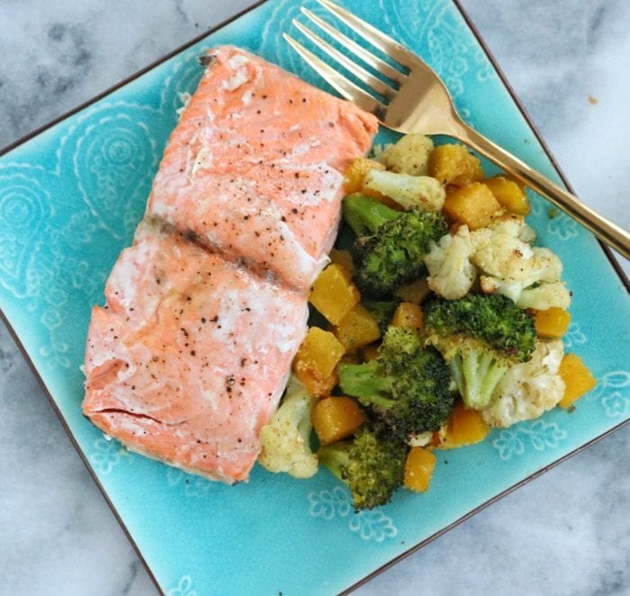 Sheet Pan Salmon & Vegetables | The Nutrition Adventure