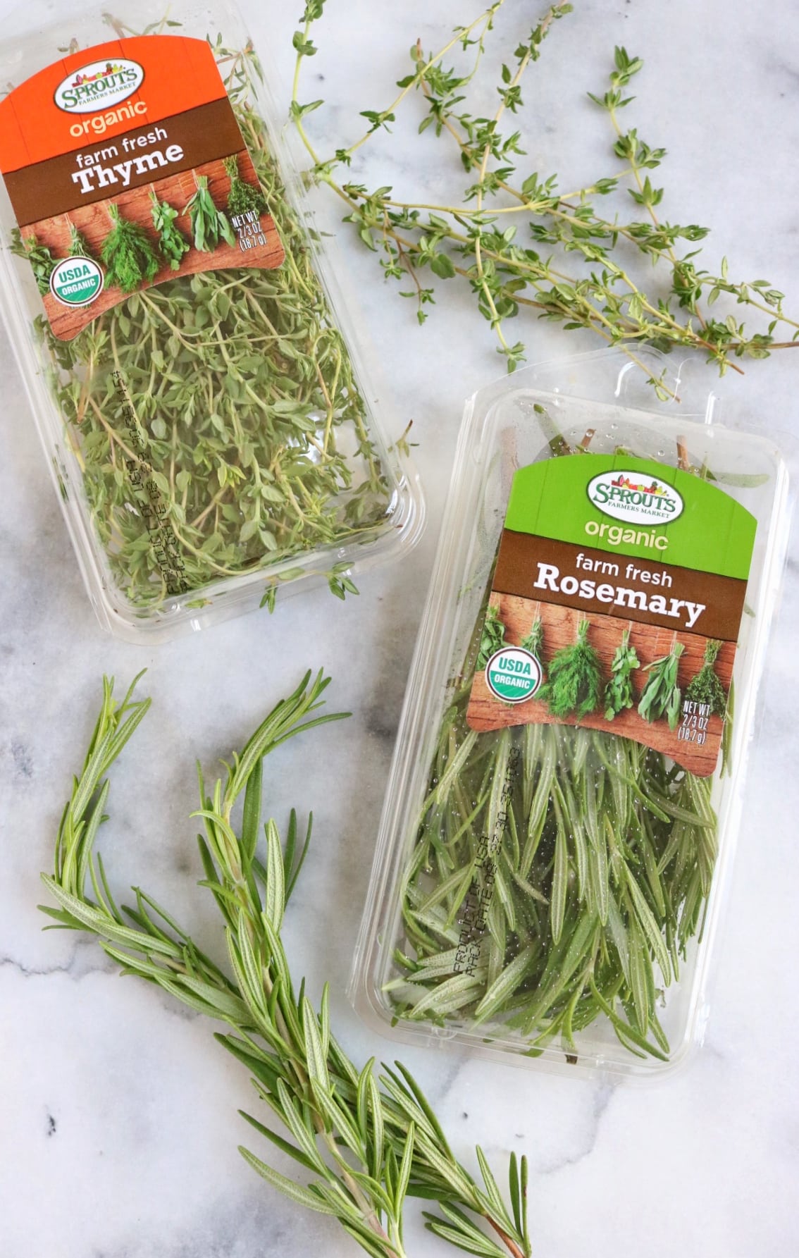 Sprouts Farmers Market fresh thyme and rosemary | The Nutrition Adventure