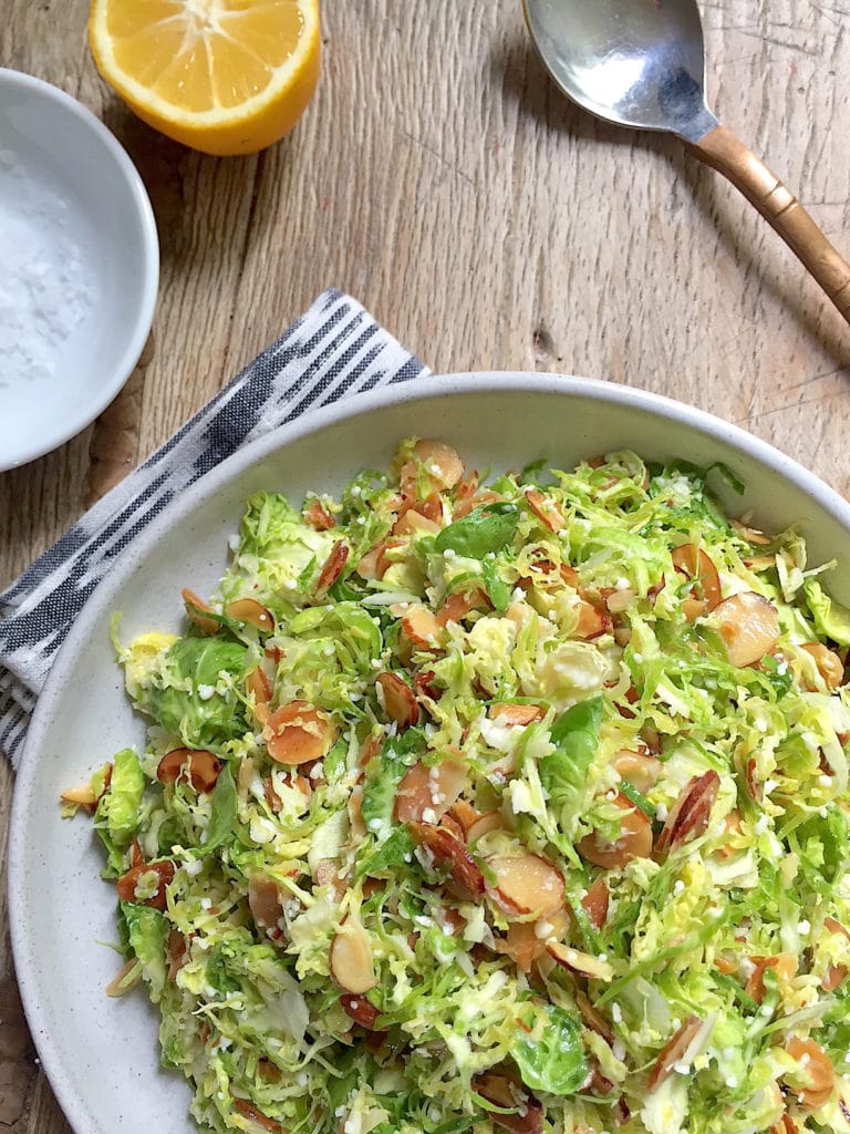 Shaved Brussels Sprouts Salad with Lemon & Pecorino