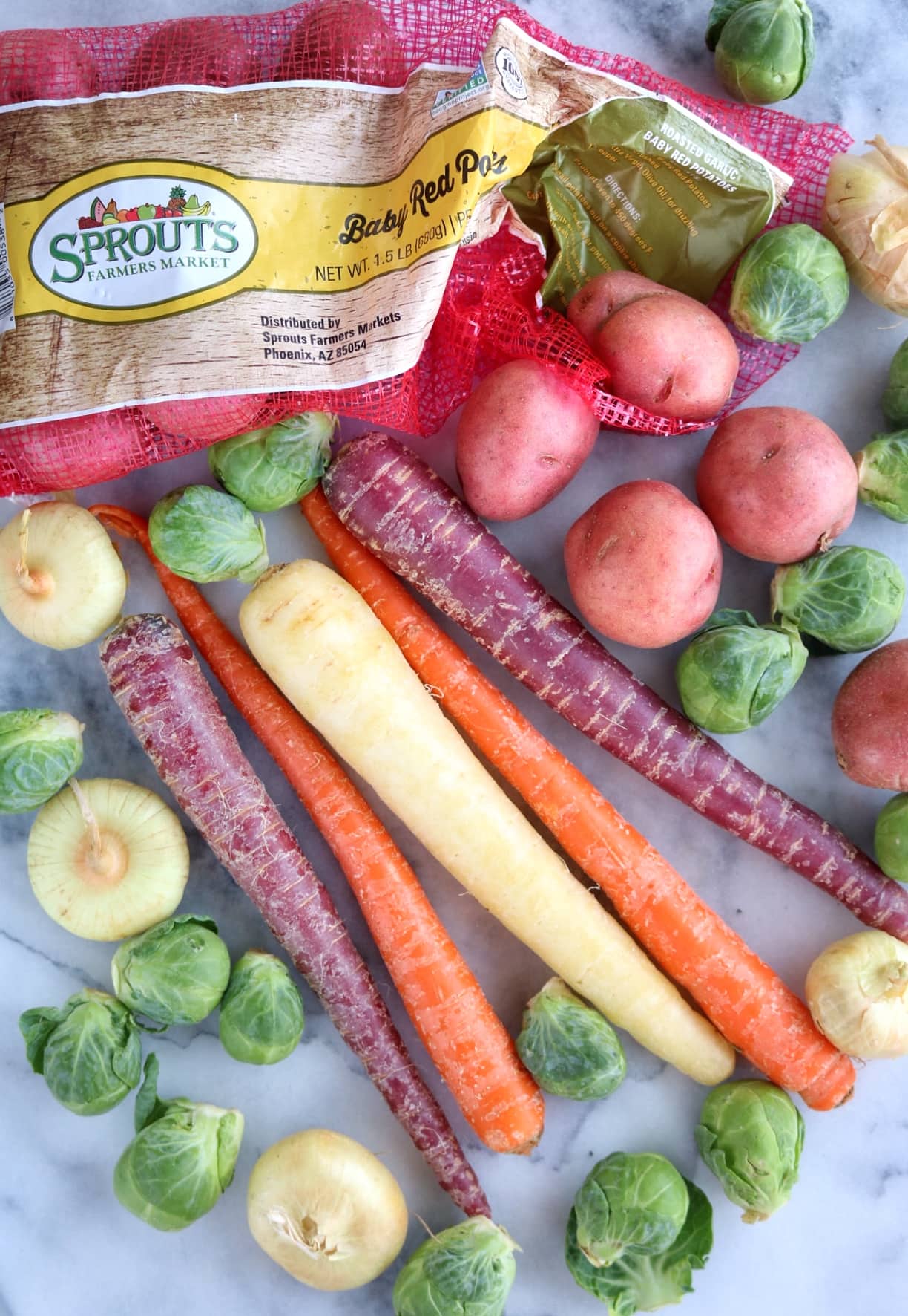 Colorful array of fresh vegetables from Sprouts Farmers Market
