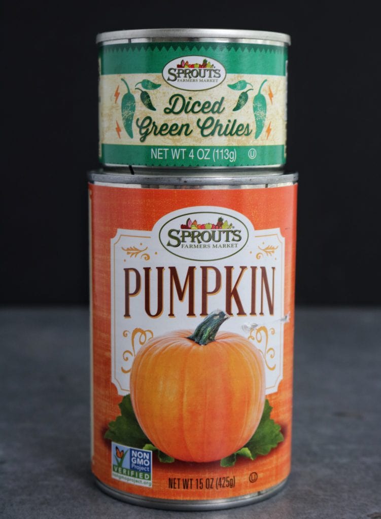 canned pumpkin and canned diced green chiles