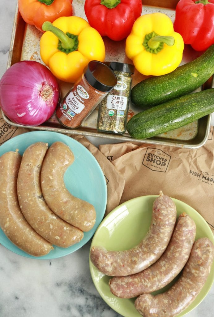 Grilled Sausage & Veggies with Cauliflower Rice Ingredients