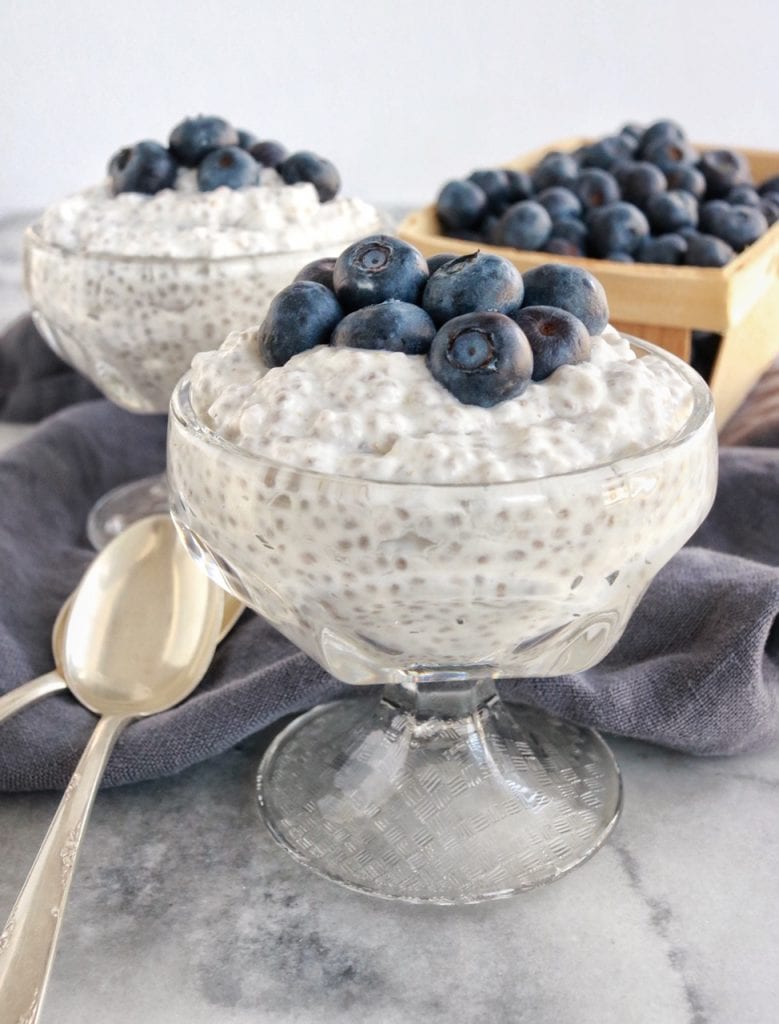 Coconut Chia Pudding with Blueberries