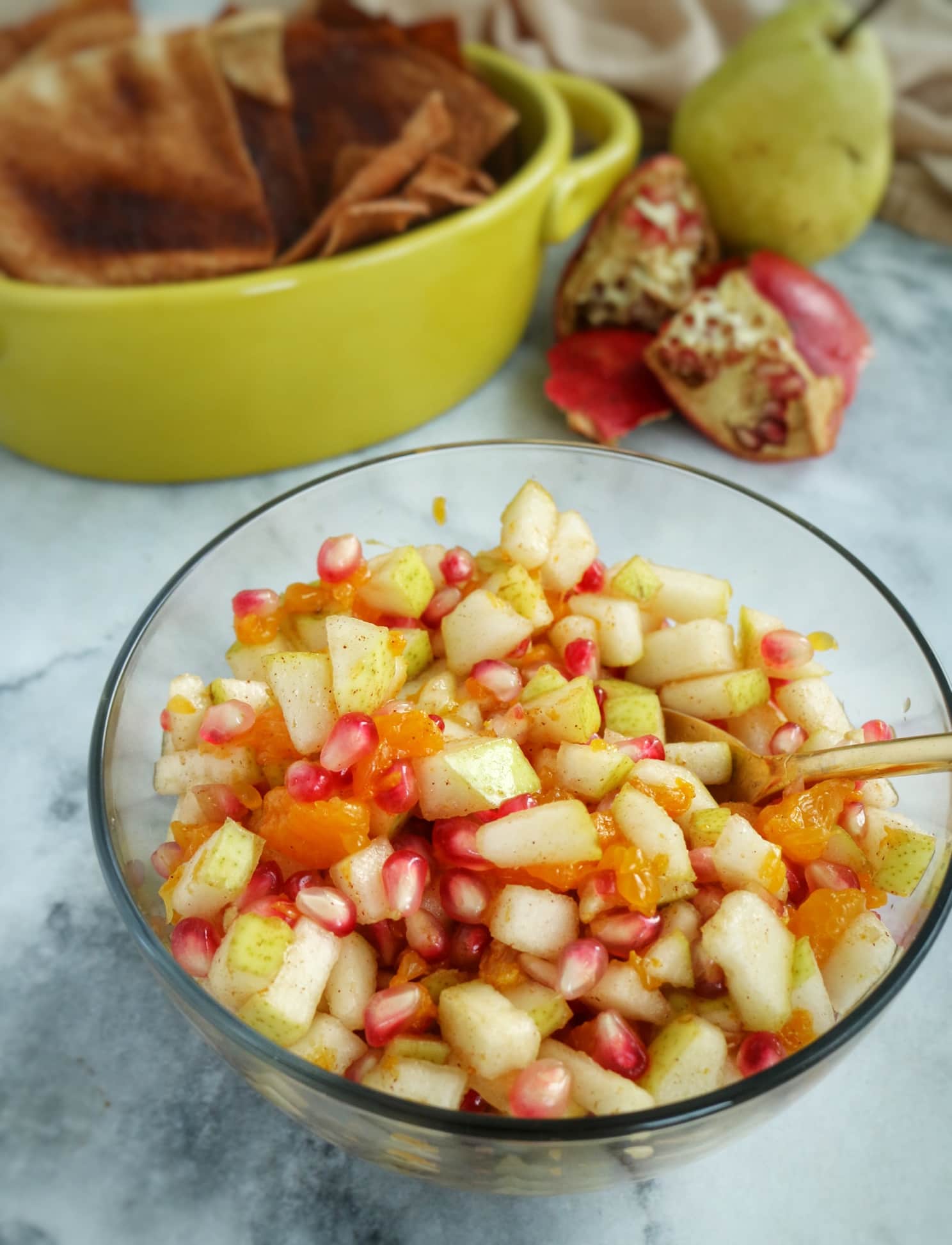 Fall Fruit Salsa with Cinnamon Pita Chips The Nutrition Adventure