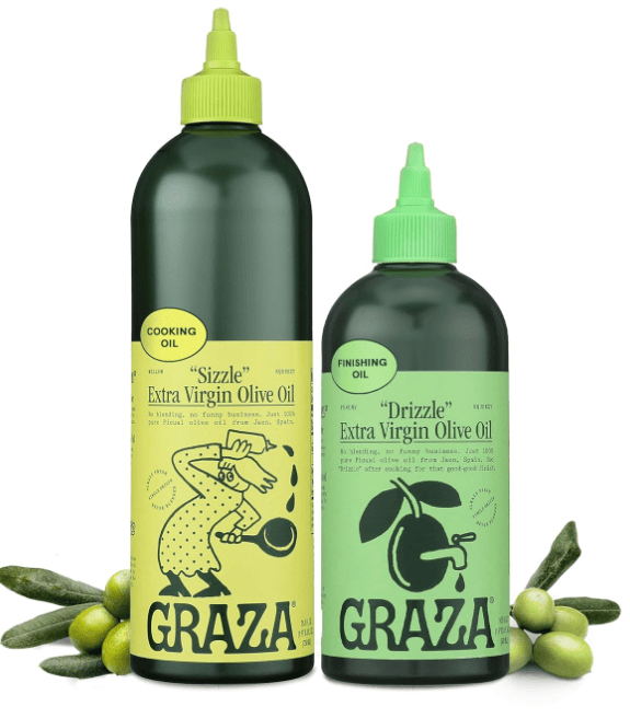 Graza olive oil bottles